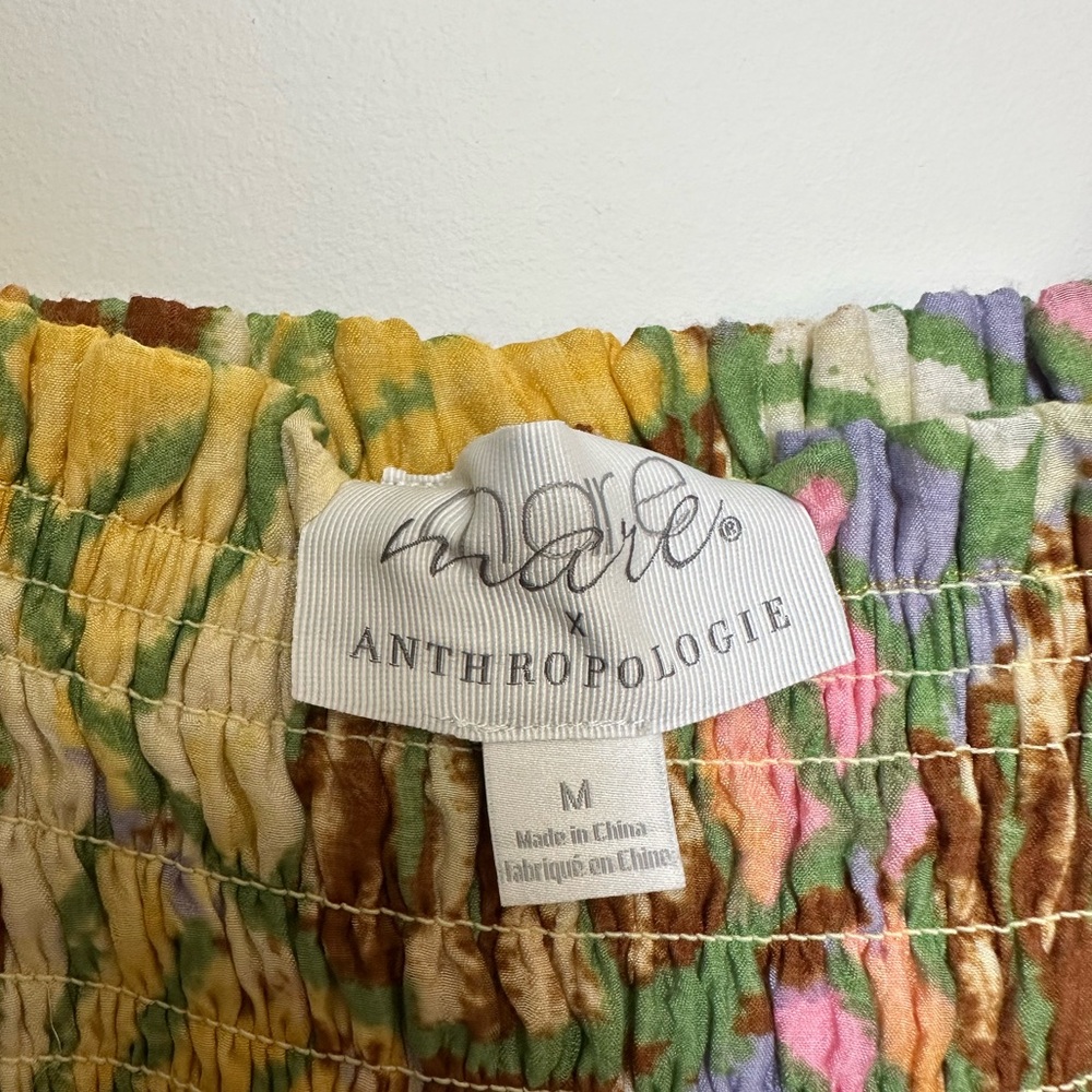 ANTHROPOLOGIE Smocked MIDI Dress Size Medium | MARE MARE X Anthropologie - Picture 8 of 8